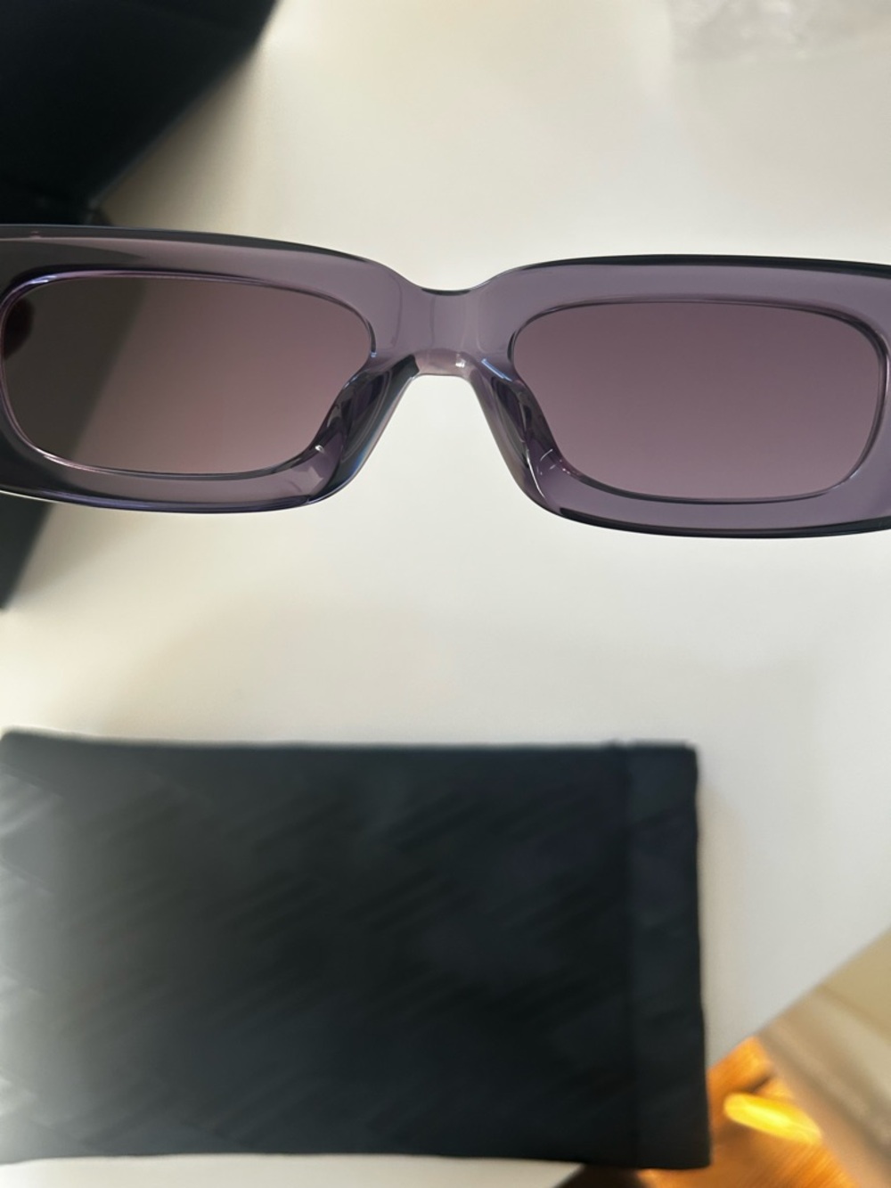 NIB • The Attico Mini Marfa Purple Rectangular Sunglasses - Picture 11 of 13